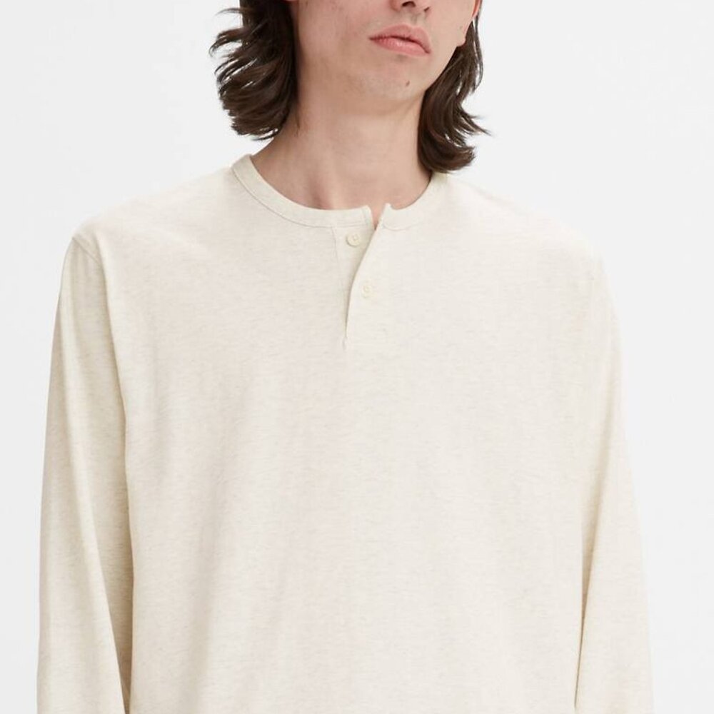 Levi's Long Sleeve Jersey Henley T-shirt L - Picture 3 of 10